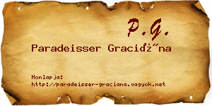 Paradeisser Graciána névjegykártya